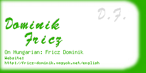 dominik fricz business card
